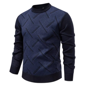 New Sweater Men Casual Knitted Pullover Solid Color Warm Regular Fit Round Neck Sweater Pullovers Mens Sweatwear - Image 4