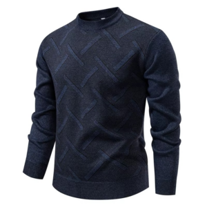 New Sweater Men Casual Knitted Pullover Solid Color Warm Regular Fit Round Neck Sweater Pullovers Mens Sweatwear - Image 5