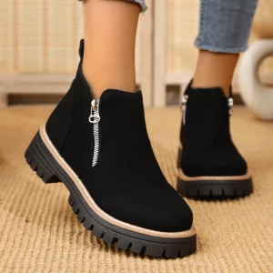 Women Simple and Stylish Boots Plus Size Platform Shoes Women 2025 Thick Sole Ankle Boots Fashion Comfortable for Women - Image 2