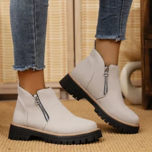 Women Simple and Stylish Boots Plus Size Platform Shoes Women 2025 Thick Sole Ankle Boots Fashion Comfortable for Women - Image 3