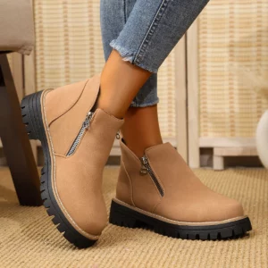 Women Simple and Stylish Boots Plus Size Platform Shoes Women 2025 Thick Sole Ankle Boots Fashion Comfortable for Women - Image 4