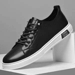 Casual Shoes, Cowhide Sports Shoes, Flat Shoes, Classic Men's Casual Shoes, Spring and Autumn New Styles, Trendy Casual Shoes - Image 1