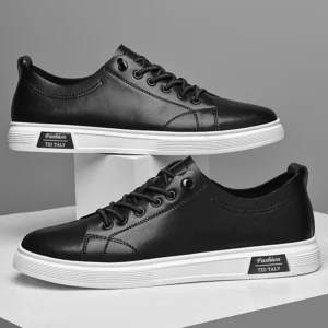 Casual Shoes, Cowhide Sports Shoes, Flat Shoes, Classic Men's Casual Shoes, Spring and Autumn New Styles, Trendy Casual Shoes - Image 3