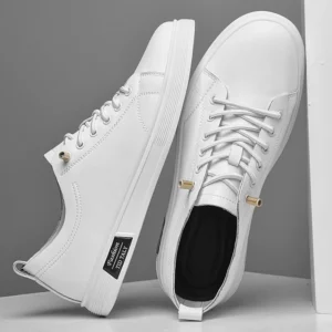 Casual Shoes, Cowhide Sports Shoes, Flat Shoes, Classic Men's Casual Shoes, Spring and Autumn New Styles, Trendy Casual Shoes - Image 5