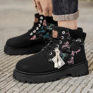 Men's boots four season classic big head casual boots soft sole non-slip breathable Joker high-top outdoor comfort tooling boots - Image 4