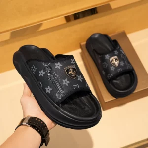 2026 new fashion brand slippers summer thick soled sandals outdoor men's flip flip flip slippers single row men's beach slippers - Image 5