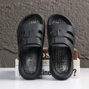 Men's slip-on slippers summer new soft sole lightweight breathable outdoor casual sports anti-slip fashion city walking slippers - Image 2