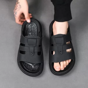 Men's slip-on slippers summer new soft sole lightweight breathable outdoor casual sports anti-slip fashion city walking slippers - Image 6