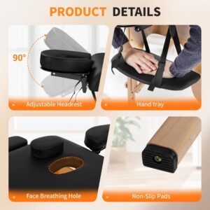BestMassage Massage Bed Portable Massage Table 24 inch Wide Lash Bed Height Adjustable 2 Folding Spa Table with Non-Woven Bag for Spa Footmassage Facial CareSpa Tattoo - Image 5
