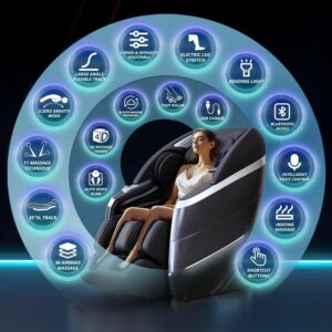 4D Massage Chair Full Body, 166° Flexible Track, 18 Modes, 11Technique, 36 Airbag Massage, with Yoga Stretch, Foot Massage, Zero Gravity Massage Recliner - Image 3