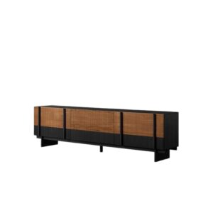 Modern Solid Wood TV Stand with Storage Eco-Friendly & Easy Clean Living Room Furniture for Small Apartments - Image 6