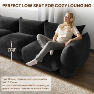 Modern Modular Sectional Sofa Couch, 130.7" U-Shape Sectional Sofa with 2-Ottomans for Living Room Apartment Office, Black - Image 6