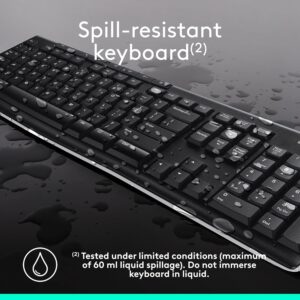 Logitech MK270 Wireless Keyboard and Mouse Combo for Windows, 2.4 GHz Wireless, Compact Mouse, 8 Multimedia and Shortcut Keys, 2-Year Battery Life, for PC, Laptop - Black - Image 7