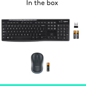 Logitech MK270 Wireless Keyboard and Mouse Combo for Windows, 2.4 GHz Wireless, Compact Mouse, 8 Multimedia and Shortcut Keys, 2-Year Battery Life, for PC, Laptop - Black - Image 11