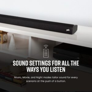 Polk Audio Signa S2 Sound Bar for Smart TV with Subwoofer, Wireless – Exclusive VoiceAdjust Technology, Ultra-Slim Design, Works with 4K & HD TVs, HDMI & Optical, Bluetooth, Wireless Streaming - Image 4