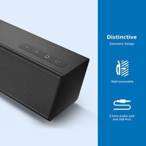 Philips B5306 2.1 Channel Soundbar with Wireless Subwoofer - Bluetooth, HDMI ARC, Roku TV Ready, 40W Max Power, Black - Image 3