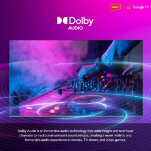 IMPEX 50 Inch Smart Google QLED TV, 4K Ultra HD Television, Dolby Audio, Voice Control Remote, WiFi & Bluetooth, HDMI ARC, 2GB RAM 16GB ROM, Wall Mount, DVB T2/S2, 2 Years Warranty, evoQ 50S4QLC2R120 - Image 5