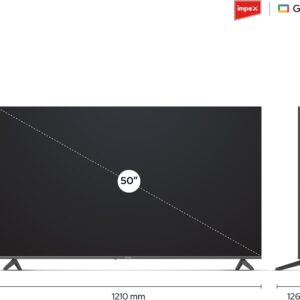 IMPEX 50 Inch Smart Google QLED TV, 4K Ultra HD Television, Dolby Audio, Voice Control Remote, WiFi & Bluetooth, HDMI ARC, 2GB RAM 16GB ROM, Wall Mount, DVB T2/S2, 2 Years Warranty, evoQ 50S4QLC2R120 - Image 8