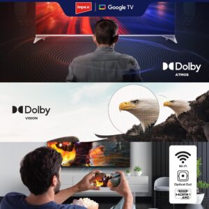 Impex 55 Inch Smart QLED Google TV,4K Ultra HD Television, Dolby Vision & Atmos, 120Hz DLG, Voice Control Remote, eARC, ALLM, Bluetooth/WiFi, 2 Years Warranty, evoQ 55S4QLC2R120 - Image 4