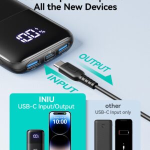INIU Power Bank, Smallest 22.5W 10000mAh Portable Charger, USB C in&out Fast Charging 3 Ports Mini Battery Pack with Phone Holder for iPhone 17 16 15 14 13 Pro Max Samsung S25 S24 Google iPad Tablet - Image 4