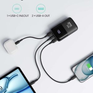 INIU Power Bank, Smallest 22.5W 10000mAh Portable Charger, USB C in&out Fast Charging 3 Ports Mini Battery Pack with Phone Holder for iPhone 17 16 15 14 13 Pro Max Samsung S25 S24 Google iPad Tablet - Image 5