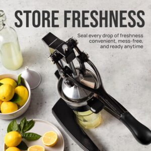 Zulay Kitchen Cast Iron Juicer - Easy-to-Clean Heavy-Duty Manual Juicer, Professional Citrus Juicer - Stainless Steel Lemon Squeezer - Manual Citrus Press & Orange Squeezer - Orange Juicer (Black) - Image 7