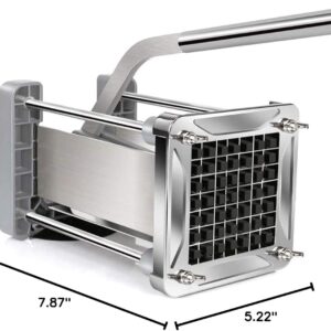 French Fry Cutter, Sopito Professional Potato Cutter Stainless Steel with 1/2-Inch Blade Great for Potatoes Carrots Cucumbers - Image 3