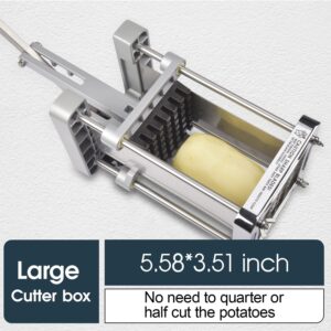 French Fry Cutter, Sopito Professional Potato Cutter Stainless Steel with 1/2-Inch Blade Great for Potatoes Carrots Cucumbers - Image 5