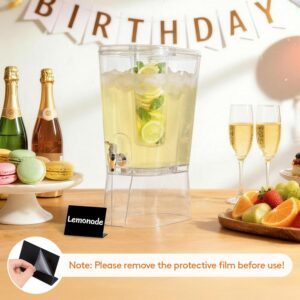 Lifewit 2 Gallon Drink Dispenser for Parties 2 Pcs, Large Plastic Beverage Container for Juice/Tea/Soda with Stand & Ice Core, Clear Lemonade Dispenser with Spigot, BPA Free Water Pitcher for Hosting - Image 4