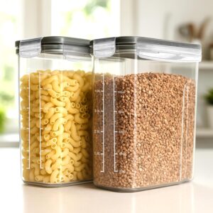 Utopia Kitchen Cereal Containers Storage Set – 4 Pack 4L(135.2 oz) Airtight Food Storage Containers with Lids, BPA-Free Cereal Dispensers for Pantry Organization and Storage (Clear) - Image 2