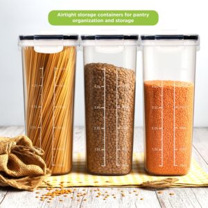 Utopia Kitchen Cereal Containers Storage Set – 4 Pack 4L(135.2 oz) Airtight Food Storage Containers with Lids, BPA-Free Cereal Dispensers for Pantry Organization and Storage (Clear) - Image 4