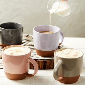 Morandi Color Ceramic Coffee Mugs Set of 6 (Large),18 oz Coffee Cups with Handle, Latte Mug, Big Mug for Women, Men, Great for Tea Hot Chocolate, Microwave Safe, Modern, Unique Style for Any Kitchen - Image 2
