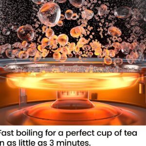 Chefman Electric Kettle, 1.8L 1500W, Hot Water Boiler, Removable Lid for Easy Cleaning, Auto Shut Off, Boil-Dry Protection, Stainless Steel Filter, BPA Free, Borosilicate Glass Electric Tea Kettle - Image 4