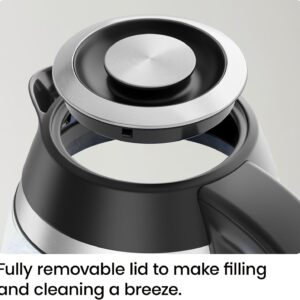 Chefman Electric Kettle, 1.8L 1500W, Hot Water Boiler, Removable Lid for Easy Cleaning, Auto Shut Off, Boil-Dry Protection, Stainless Steel Filter, BPA Free, Borosilicate Glass Electric Tea Kettle - Image 6