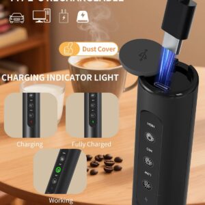 CIRCLE JOY Rechargeable Handheld Milk Frother Wand with Stand, 3 Variable Speeds, 3 Whisks and Storage Box, Electric Drink Mixer for Latte, Cappuccino, Hot Chocolate, Eggs and Protein Powder, Black - Image 5