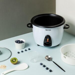 AROMA Rice Cooker, 10-Cup (Uncooked) / 20-Cup (Cooked), Steamer, Auto Keep Warm, Soup Maker, Oatmeal Cooker, Large Rice Cooker, 5 Qt, White, ARC-360-NGP - Image 2