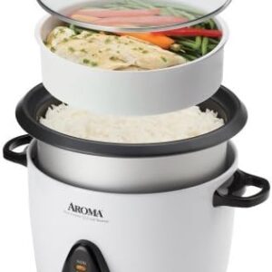 AROMA Rice Cooker, 10-Cup (Uncooked) / 20-Cup (Cooked), Steamer, Auto Keep Warm, Soup Maker, Oatmeal Cooker, Large Rice Cooker, 5 Qt, White, ARC-360-NGP - Image 4