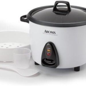 AROMA Rice Cooker, 10-Cup (Uncooked) / 20-Cup (Cooked), Steamer, Auto Keep Warm, Soup Maker, Oatmeal Cooker, Large Rice Cooker, 5 Qt, White, ARC-360-NGP - Image 5