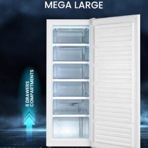 Nobel Upright Freezer 170 Litre 6 Drawer External Handle"Min 1 year manufacturer warranty" - Image 3