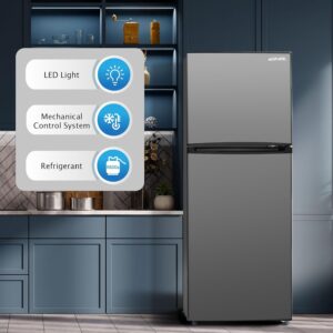 EGNRL 195L Gross/127L Net Capacity, Double Door Refrigerator, EGR195S | Fast Cooling, Energy Saving & Low Noise |Recessed Handle, R600A, Inside Condenser, Dark Silver Color, One Year Warranty 127 L 120 W 6290361455265 Dark Silver - Image 6