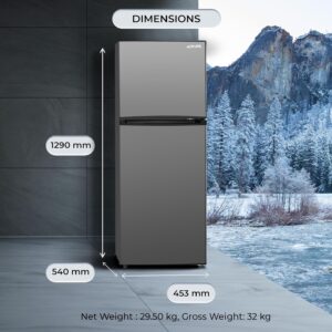 EGNRL 195L Gross/127L Net Capacity, Double Door Refrigerator, EGR195S | Fast Cooling, Energy Saving & Low Noise |Recessed Handle, R600A, Inside Condenser, Dark Silver Color, One Year Warranty 127 L 120 W 6290361455265 Dark Silver - Image 8