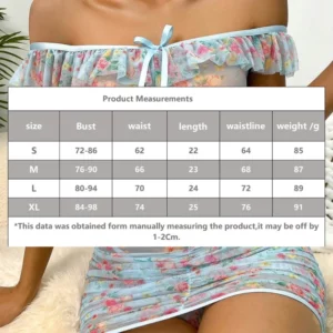 9Transparent Sexy Floral Mesh Print Seduction Nightdress Set Sexy Nightwear Large School Nightgown Pink Floral Dress Night Wear - Image 6