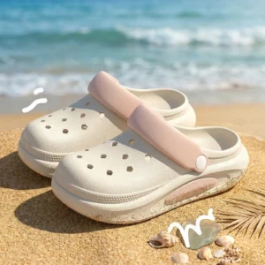Women Clogs Summer EVA Garden Slippers Cute 3D Charms Beach Sandals Soft Breathable Anti Slip Casual Shoes - Image 3