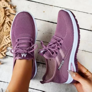 Women's shoes, soft soles, not tired feet,summer sneakers platform shoes, flying weaving, breathable women's sneakers shoes - Image 2