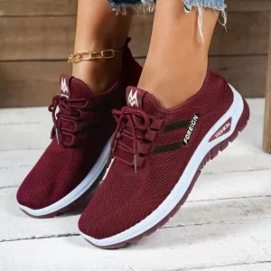 Women's shoes, soft soles, not tired feet,summer sneakers platform shoes, flying weaving, breathable women's sneakers shoes - Image 4