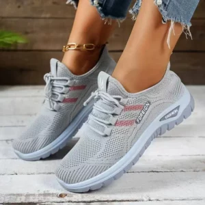Women's shoes, soft soles, not tired feet,summer sneakers platform shoes, flying weaving, breathable women's sneakers shoes - Image 5