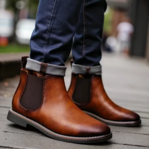 40~46 Men Chelsea Boots Brand Retro Comfortable Fashion Men Boots - Image 5