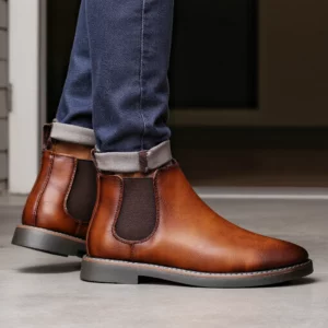 40~46 Men Chelsea Boots Brand Retro Comfortable Fashion Men Boots - Image 6