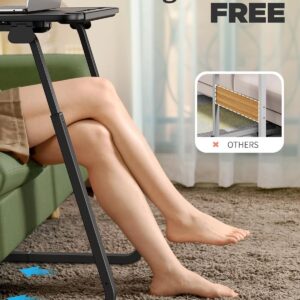 SAIJI TV Tray Table - Heavy Duty Extra Large TV Trays, Upgraded Dinner Trays for Eating on Couch, Tilt & Height Adjustable Snack Table Laptop Desk for Sofa, Bedside and Recliner - Image 5