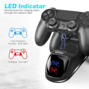 PS4 Controller Charger Dock Station, OIVO 1.8Hrs PS4 Controller Charging Dock, Charging Station Replacement for PlayStation 4 Dualshock 4 Charger - Image 2